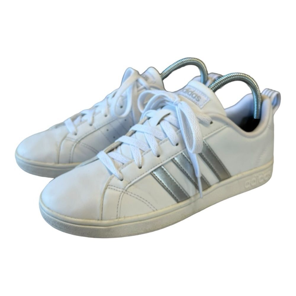 adidas White and Silver Athletic Shoes size 7